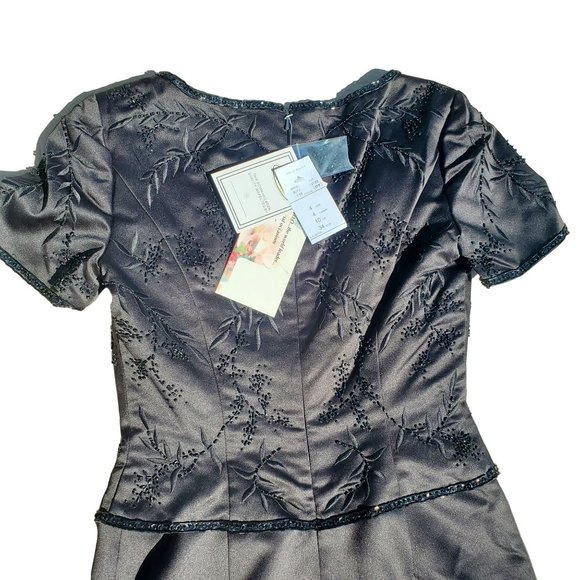 Vintage Alfred Angelo Short Sleeve One-Piece Special Occasion Evening Gown - Picture 10 of 16